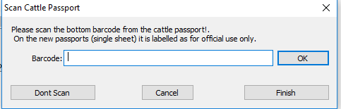 Cattle with bar code