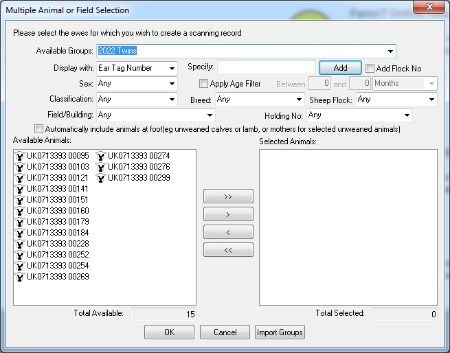 Sheep Tupping Records - FarmIT Help