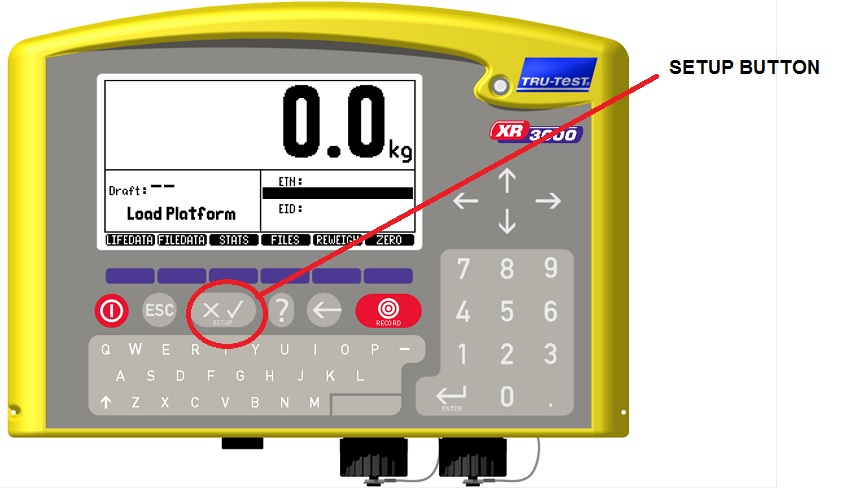 XR3000 Setup Button