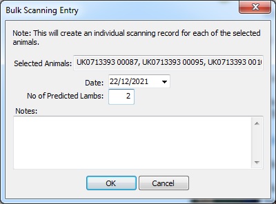 Enter Bulk Scanning Records