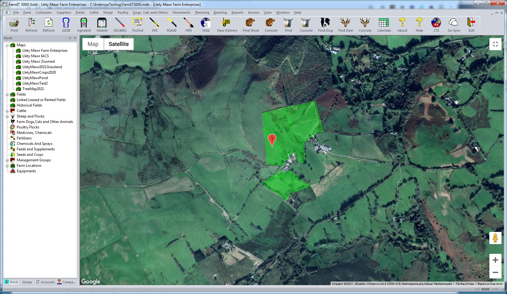 FarmIT 3000 with Embedded Google Map