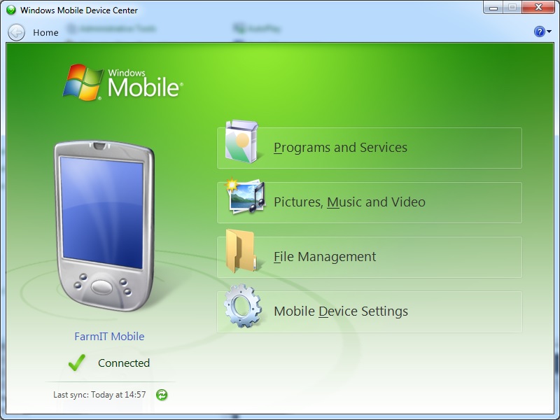 Windows Mobile Device Center